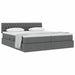 Pat cu storage Gri închis 200 x 200 cm Piele artificială - WALTI WALTI
