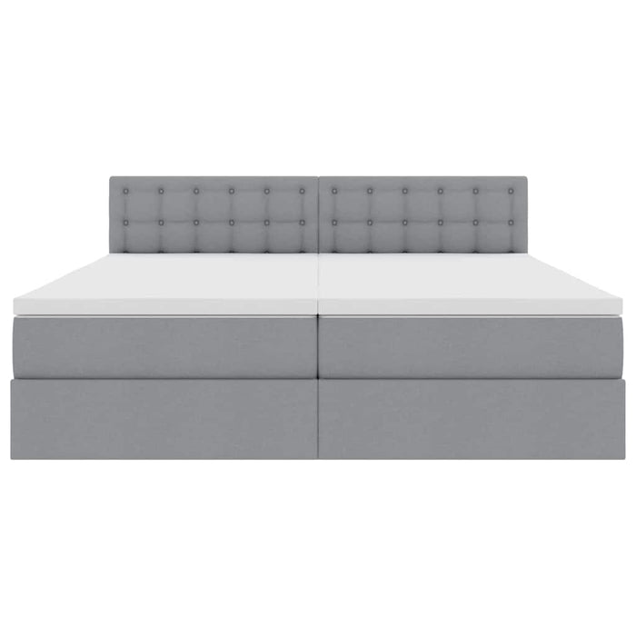 Pat cu storage Gri deschis 180 x 200 cm Piele artificială - WALTI WALTI
