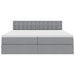 Pat cu storage Gri deschis 180 x 200 cm Piele artificială - WALTI WALTI