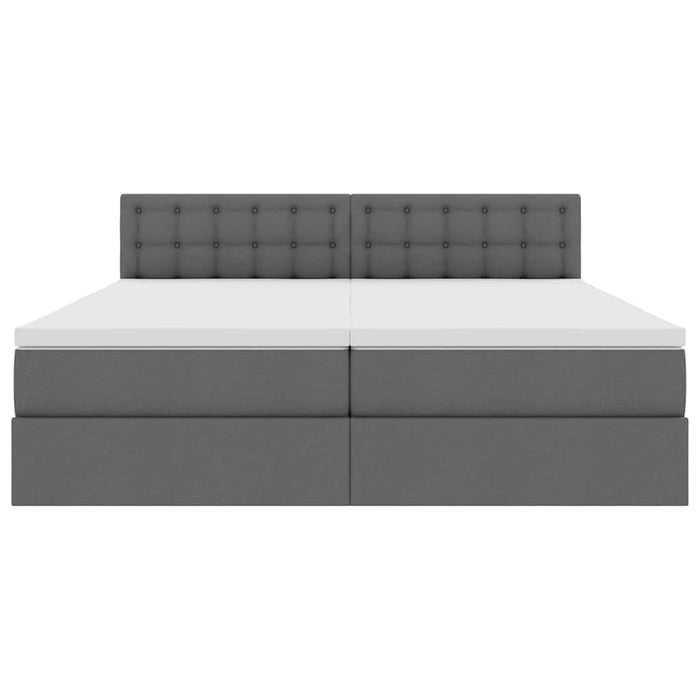 Pat cu storage Gri închis 180 x 200 cm Piele artificială - WALTI WALTI