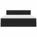 Pat cu storage cu saltea Negru 180 x 200 cm Piele artificială - WALTI WALTI