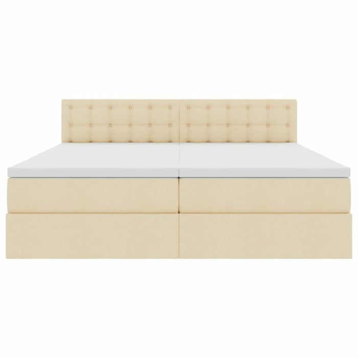 Pat cu storage cu saltea Creme 180 x 200 cm Piele artificială - WALTI WALTI