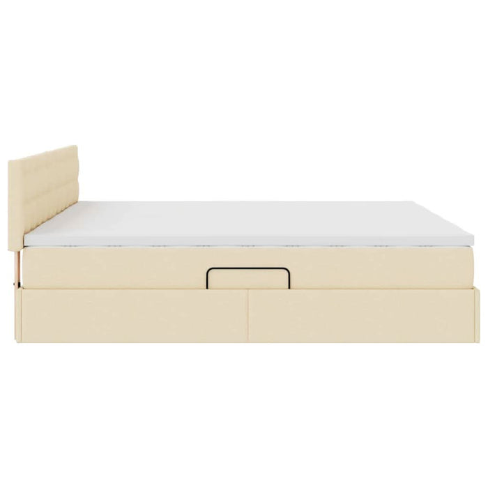 Pat cu storage cu saltea Creme 180 x 200 cm Piele artificială - WALTI WALTI