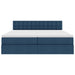 Pat cu storage albastru 180 x 200 cm Piele artificială - WALTI WALTI