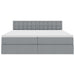 Pat cu storage Gri deschis 200 x 200 cm Piele artificială - WALTI WALTI