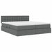 Pat cu storage Gri închis 200 x 200 cm Piele artificială - WALTI WALTI
