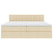 Pat cu storage cu saltea Creme 200 x 200 cm Piele artificială - WALTI WALTI