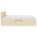 Pat cu storage cu saltea Creme 200 x 200 cm Piele artificială - WALTI WALTI