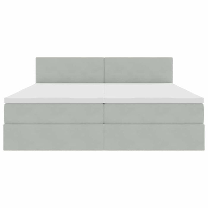 Pat cu storage cu saltea cu headboard Gri deschis 90 x 200 cm - WALTI WALTI