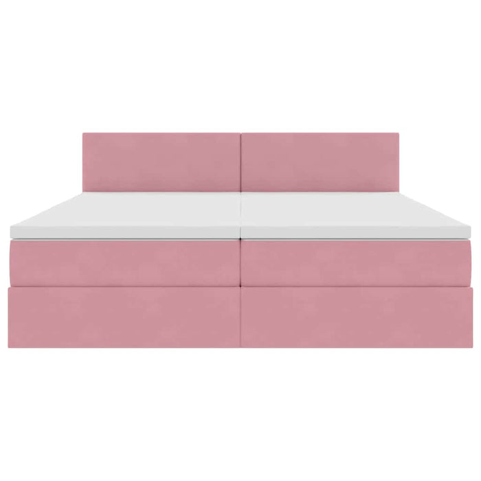 Pat cu storage cu saltea cu headboard Roz 90 x 200 cm - WALTI WALTI