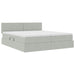 Pat cu storage cu saltea cu headboard Gri deschis 100 x 200 cm - WALTI WALTI