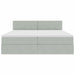 Pat cu storage cu saltea cu headboard Gri deschis 100 x 200 cm - WALTI WALTI