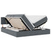 Pat cu storage cu saltea cu headboard Gri închis 100 x 200 cm - WALTI WALTI