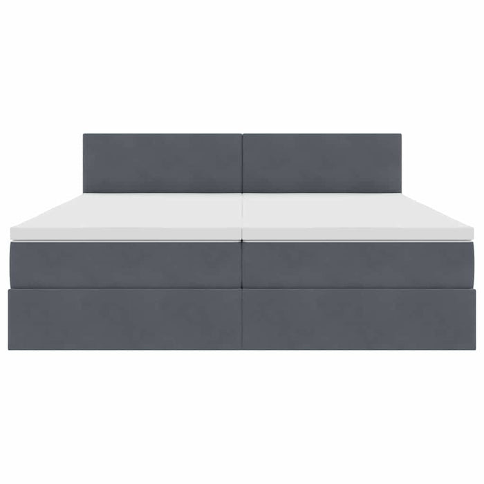 Pat cu storage cu saltea cu headboard Gri închis 100 x 200 cm - WALTI WALTI