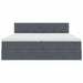 Pat cu storage cu saltea cu headboard Gri închis 100 x 200 cm - WALTI WALTI