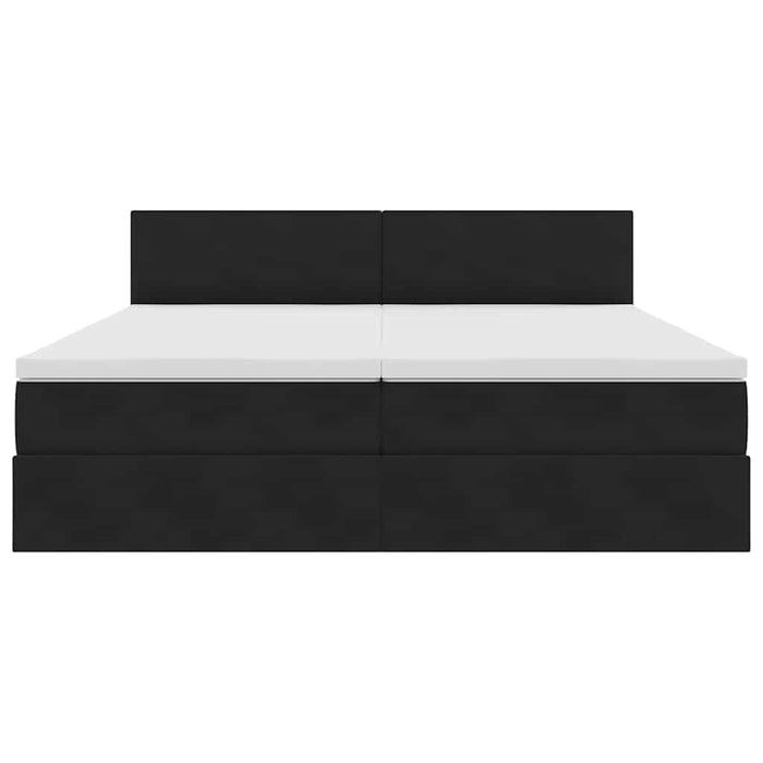 Pat cu storage cu saltea cu headboard Negru 100 x 200 cm - WALTI WALTI