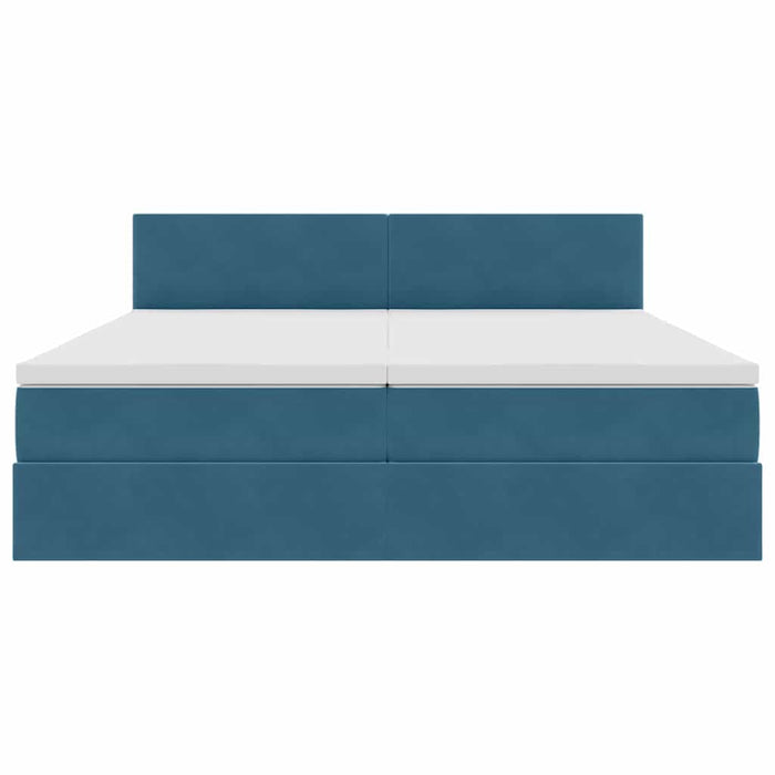 Pat cu storage cu saltea Albastru închis 100 x 200 cm - WALTI WALTI