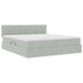Pat cu storage cu saltea cu headboard Gri deschis 90 x 200 cm - WALTI WALTI