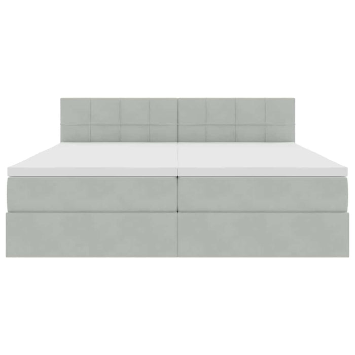 Pat cu storage cu saltea cu headboard Gri deschis 90 x 200 cm - WALTI WALTI