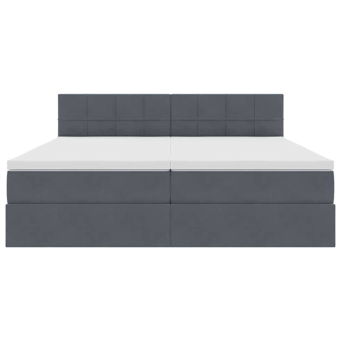 Pat cu storage cu saltea cu headboard Gri închis 90 x 200 cm - WALTI WALTI