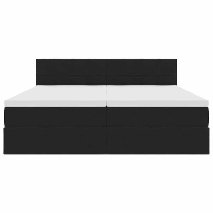 Pat cu storage cu saltea cu headboard Negru 90 x 200 cm - WALTI WALTI