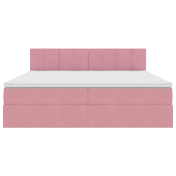 Pat cu storage cu saltea cu headboard Roz 90 x 200 cm - WALTI WALTI