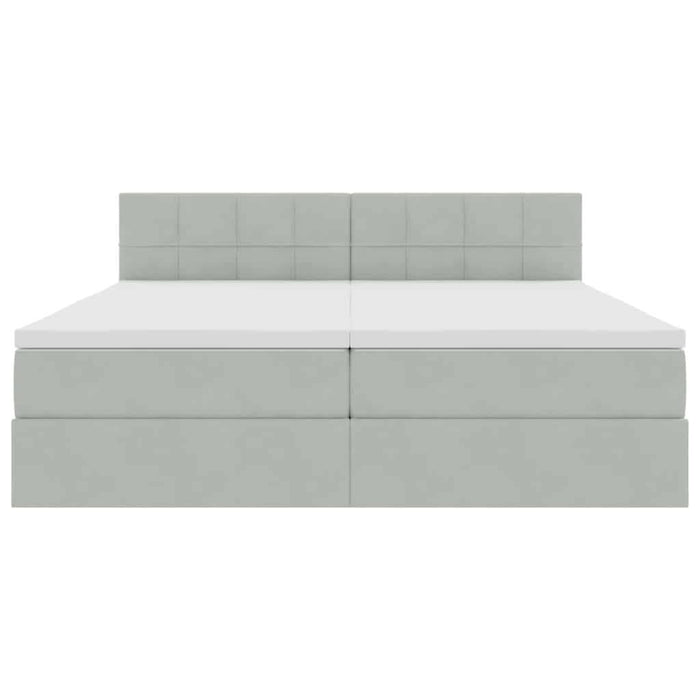 Pat cu storage cu saltea cu headboard Gri deschis 100 x 200 cm - WALTI WALTI