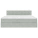 Pat cu storage cu saltea cu headboard Gri deschis 100 x 200 cm - WALTI WALTI