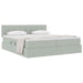 Pat cu storage cu saltea cu headboard Gri deschis 100 x 200 cm - WALTI WALTI