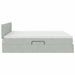 Pat cu storage cu saltea cu headboard Gri deschis 100 x 200 cm - WALTI WALTI