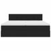 Pat cu storage cu saltea cu headboard Negru 100 x 200 cm - WALTI WALTI
