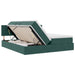 Pat cu storage cu saltea cu headboard Verde închis 100 x 200 cm - WALTI WALTI