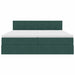 Pat cu storage cu saltea cu headboard Verde închis 100 x 200 cm - WALTI WALTI