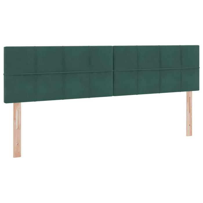Pat cu storage cu saltea cu headboard Verde închis 100 x 200 cm - WALTI WALTI