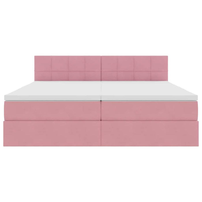 Pat cu storage cu saltea cu headboard Roz 100 x 200 cm - WALTI WALTI