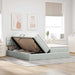 Pat cu storage cu saltea cu headboard Gri deschis 90 x 200 cm - WALTI WALTI