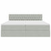 Pat cu storage cu saltea cu headboard Gri deschis 90 x 200 cm - WALTI WALTI