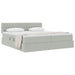 Pat cu storage cu saltea cu headboard Gri deschis 90 x 200 cm - WALTI WALTI