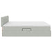 Pat cu storage cu saltea cu headboard Gri deschis 90 x 200 cm - WALTI WALTI