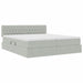 Pat cu storage cu saltea cu headboard Gri deschis 100 x 200 cm - WALTI WALTI