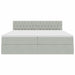 Pat cu storage cu saltea cu headboard Gri deschis 100 x 200 cm - WALTI WALTI
