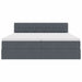 Pat cu storage cu saltea cu headboard Gri închis 100 x 200 cm - WALTI WALTI