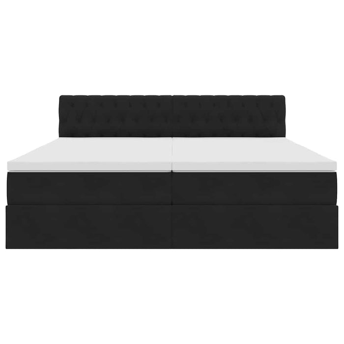 Pat cu storage cu saltea cu headboard Negru 100 x 200 cm - WALTI WALTI