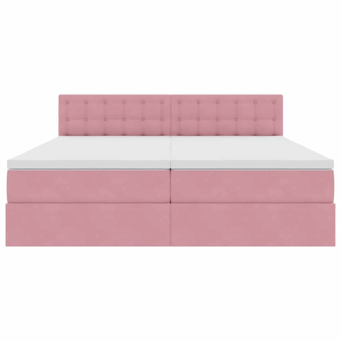 Pat cu storage cu saltea cu headboard Roz 90 x 200 cm - WALTI WALTI