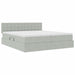 Pat cu storage cu saltea cu headboard Gri deschis 100 x 200 cm - WALTI WALTI