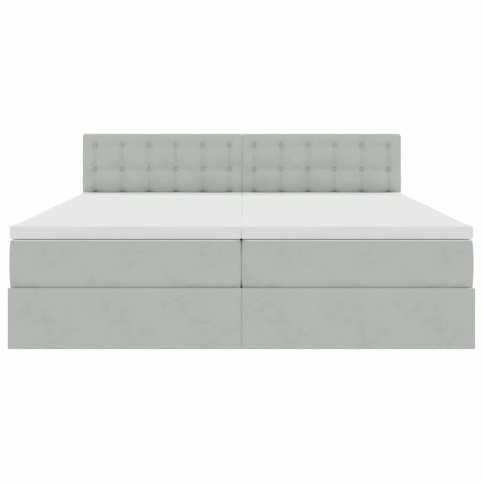Pat cu storage cu saltea cu headboard Gri deschis 100 x 200 cm - WALTI WALTI