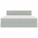 Pat cu storage cu saltea cu headboard Gri deschis 100 x 200 cm - WALTI WALTI