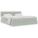 Pat cu storage cu saltea cu headboard Gri deschis 100 x 200 cm - WALTI WALTI