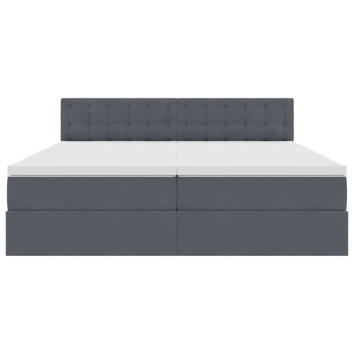 Pat cu storage cu saltea cu headboard Gri închis 100 x 200 cm - WALTI WALTI