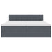 Pat cu storage cu saltea cu headboard Gri închis 100 x 200 cm - WALTI WALTI